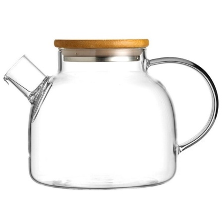 Чайник заварочный стеклянный 900мл Гранат с металлическим ситом детальная картинка 