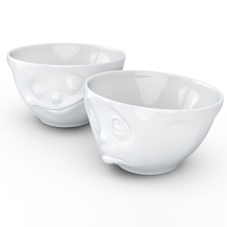 Набор чаш 200мл Tassen Happy & Oh please белый, 2шт детальная картинка 