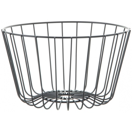 Корзинка для фруктов Ø24x(h)14.5см чeрная детальная картинка 
