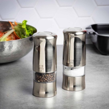 Электрическая мельница для соли ZELI Stainless Steel 14см – Zirlion детальная картинка 