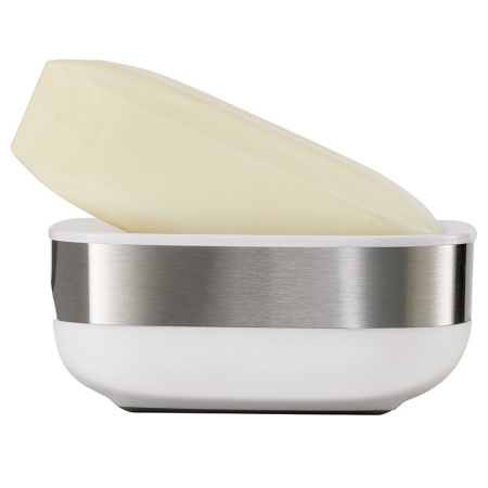 Мыльница Slim Steel белая - 70533 Joseph Joseph детальная картинка 