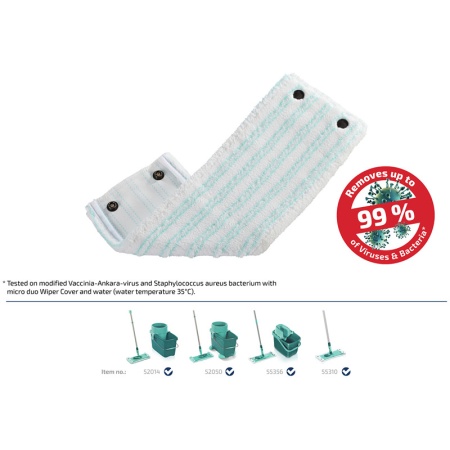 Сменная насадка для швабры Clean Twist M и Combi M 33см micro duo тряпка для всех типов полов детальная картинка 