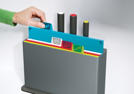 Набор разделочных досок с ножами Index серебристый - 60096 Joseph Joseph детальная картинка 