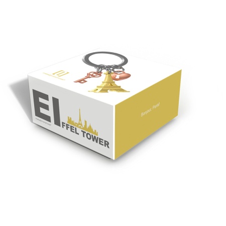 Брелок для ключей "Эйфелева башня и замок-сердце с ключом" детальная картинка 