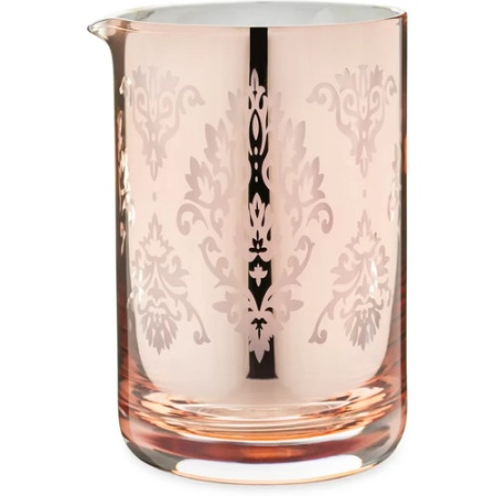 Стакан барный для смешивания напитков 600мл Barbossa стекло медный цвет детальная картинка 