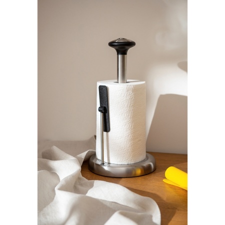 Держатель для бумажных полотенец со стоппером Mio 19.5x37см хром детальная картинка 