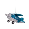 Новогоднее украшение из стекла Vondels "Голубой самолет" 5см детальная картинка 