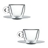 Набор чашек с блюдцами 65мл Thermic Glass Espresso, 2шт детальная картинка 