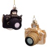 Новогоднее украшение из стекла Vondels "Золотой фотоаппарат" 9см детальная картинка 
