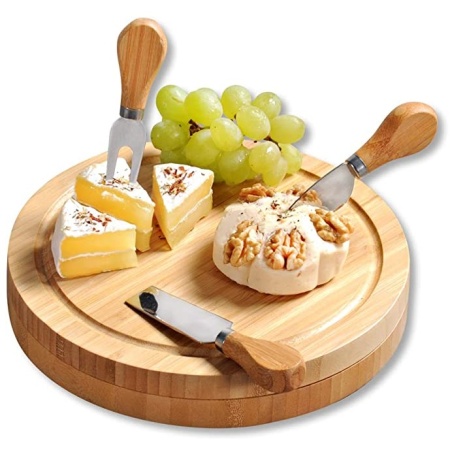 Доска разделочная для сыра Ø23x(h)3.6см бамбук детальная картинка 