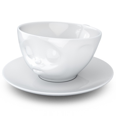 Чашка с блюдцем 200мл Tassen Kissing белая детальная картинка 