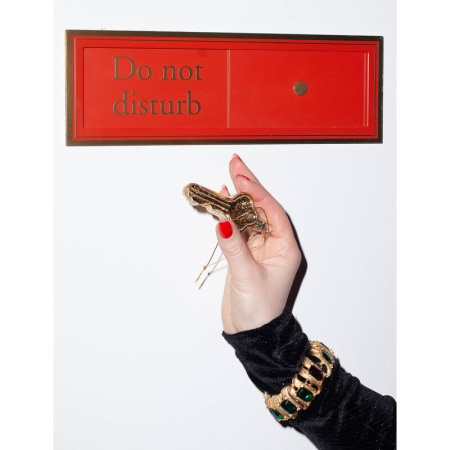 Новогоднее украшение из стекла Vondels "Золотой ключик" 8см детальная картинка 