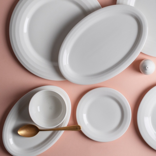 Фото Тарелка овальная 28x18см HALO Albus