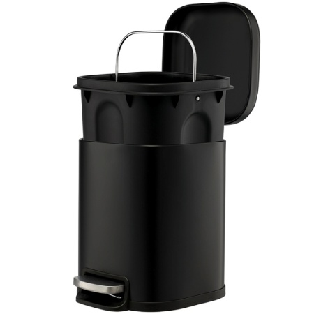 Ведро мусорное с педалью 6л графит детальная картинка 