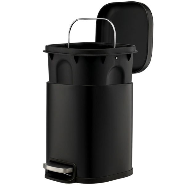 Фото Ведро мусорное с педалью 6л графит