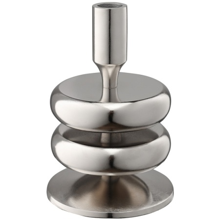 Подсвечник Stone 17см серебристый детальная картинка 