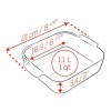 Емкость квадратная для запекания APPOLIA 21см RED детальная картинка 