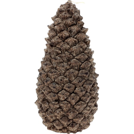 Свеча фигурная Шишка коричневая большая 550г детальная картинка 