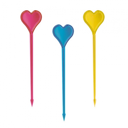 Деко-пика СЕРДЦЕ 8,5см 50шт детальная картинка 