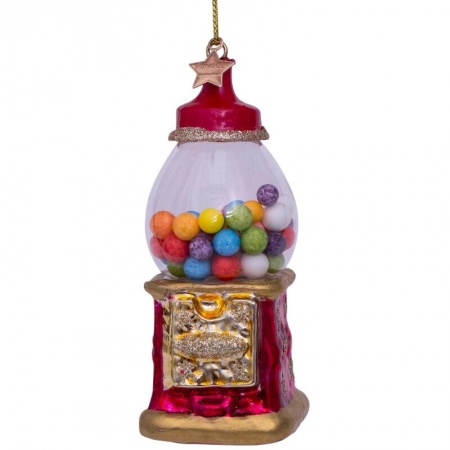 Новогоднее украшение из стекла Vondels "Автомат с жевательной резинкой" 11см детальная картинка 