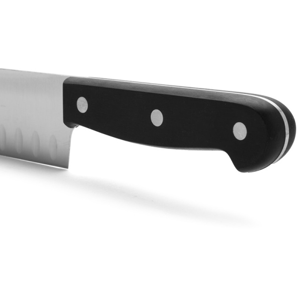 Нож поварской сантоку 17см UNIVERSAL с выемками на лезвии детальная картинка 