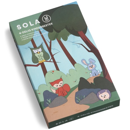 Набор детских столовых приборов Forest animals - 4 предмета детальная картинка 