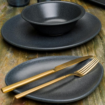 Тарелка плоская 23x20см GRAPHITE Vago детальная картинка 