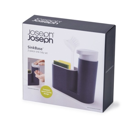 Органайзер для раковины с дозатором для мыла SinkBase серый - 85090 Joseph Joseph детальная картинка 