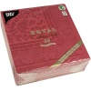 Салфетка 40x40см ROYAL Collection Ornaments бордовая, 50шт детальная картинка 