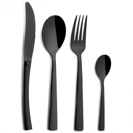 Набор столовых приборов HIDRAULIC BLACK - 24шт детальная картинка 