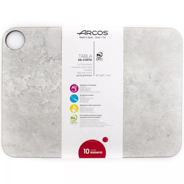 Фото Доска разделочная 38x28см Arcos мраморного цвета