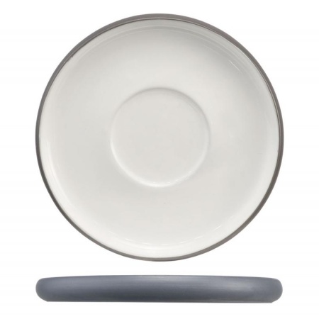 Блюдце Ø14см IOWA серо-белое детальная картинка 