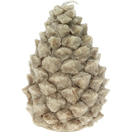 Свеча фигурная Шишка бежевая малая 90г детальная картинка 