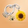 Брелок для ключей "Подсолнух и пчела" детальная картинка 