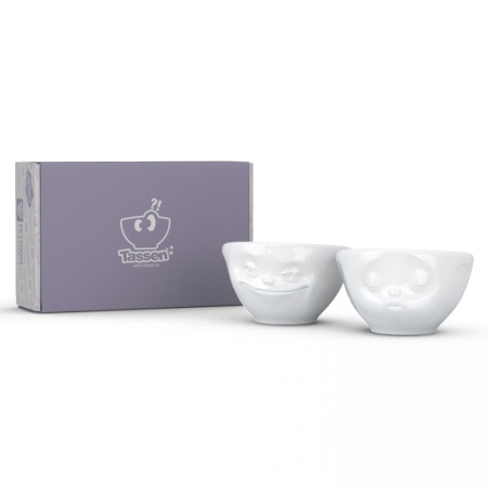 Набор чаш 100мл Tassen Grinning & Kissing белый, 2шт детальная картинка 