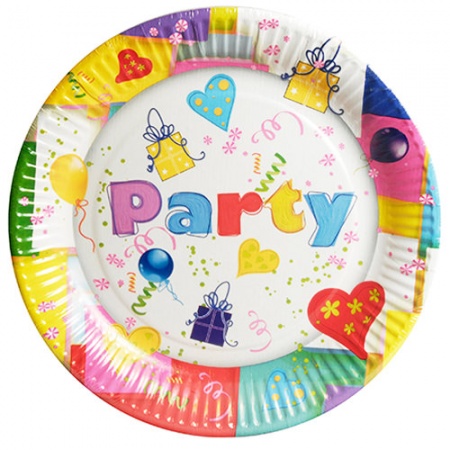 Тарелка 23см Вечеринка, 10шт детальная картинка 