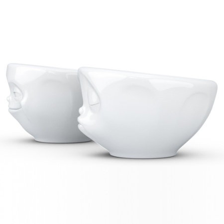 Набор чаш 100мл Tassen Grinning & Kissing белый, 2шт детальная картинка 