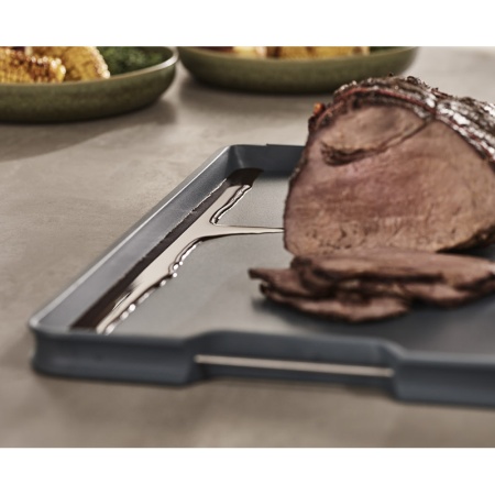 Доска разделочная Cut&Carve Plus 41x29см Large серо-голубая - 60209 Joseph Joseph детальная картинка 