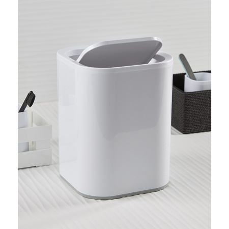 Контейнер для мусора 7л Tyer белый/серый детальная картинка 