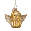 Новогоднее украшение из стекла Vondels "Золотой ангел" 7см детальная картинка 