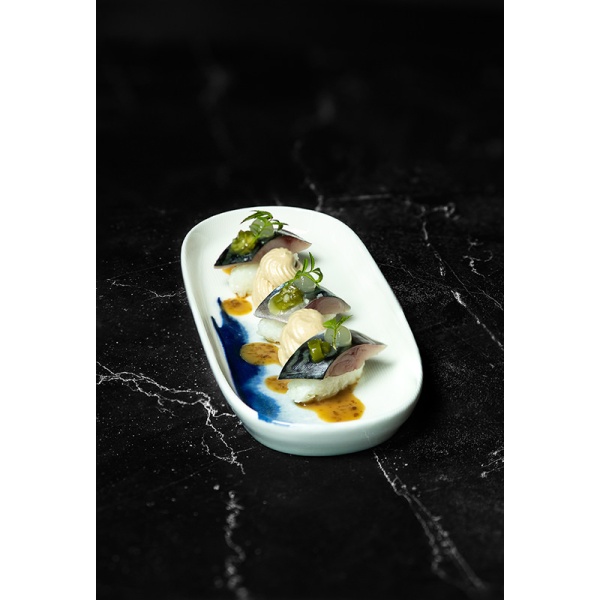 Фото Блюдо, тарелка овальная 30x16см BLUE WAVE Hygge