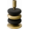 Подсвечник 20см Stone черный/античная латунь детальная картинка 