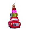 Новогоднее украшение из стекла Vondels "Красная машина с подарками" 11.5см детальная картинка 