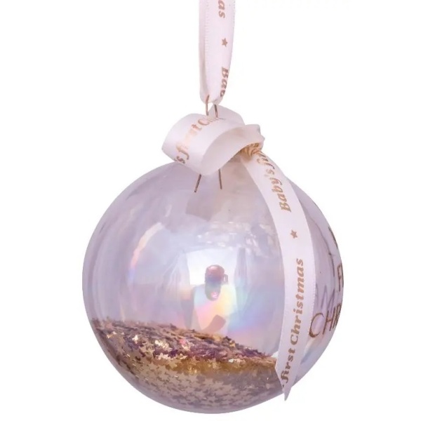 Фото Новогоднее украшение из стекла Vondels "Рождественский шар" 9см