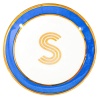 Блюдце Library золотая буква «S» (голубого цвета) детальная картинка 
