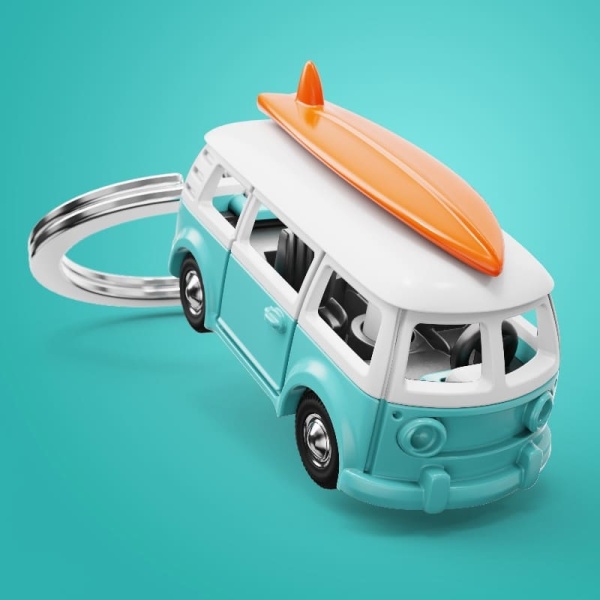 Фото Брелок для ключей "Фургон серфера"