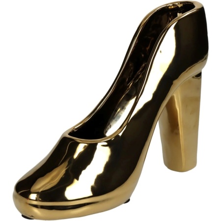 Кашпо "Золотая туфля" 21x9x17см детальная картинка 