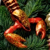 Новогоднее украшение из стекла Vondels "Красный лобстер" 14см детальная картинка 