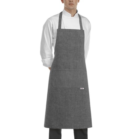 Фартук с нагрудником и карманом - цвет grey mix - 65% полиэстер, 35% хлопок - 150г/м2 детальная картинка 
