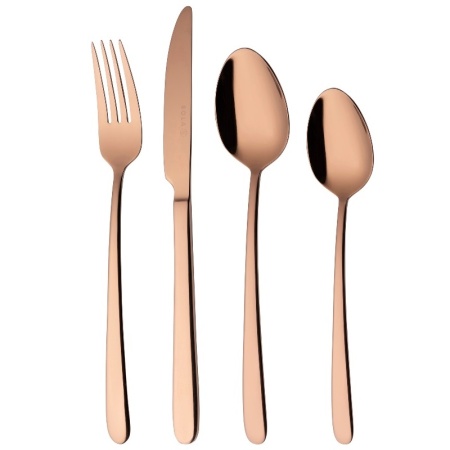 Набор столовых приборов Ibiza copper - 24шт в деревянном боксе детальная картинка 